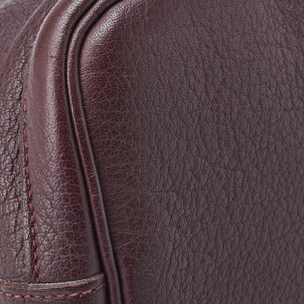 HERMES Garden Party TPM Tote Bag Negonda Prune Silver-Tone Hardware Pre-Owned - Vintage La Charme