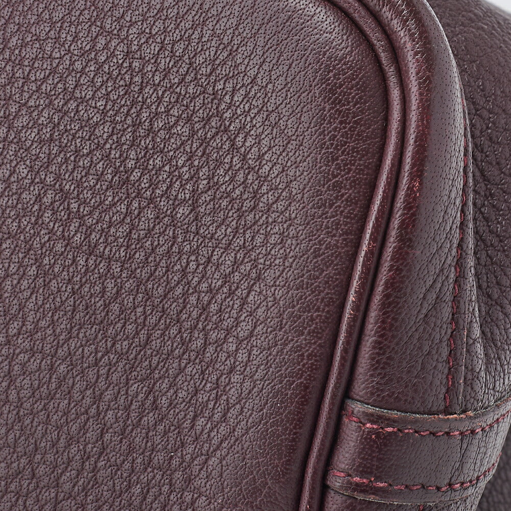 HERMES Garden Party TPM Tote Bag Negonda Prune Silver-Tone Hardware Pre-Owned - Vintage La Charme