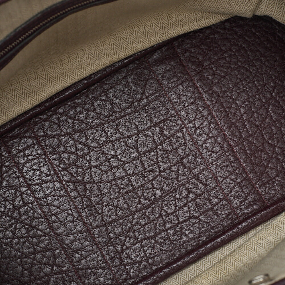 HERMES Garden Party TPM Tote Bag Negonda Prune Silver-Tone Hardware Pre-Owned - Vintage La Charme