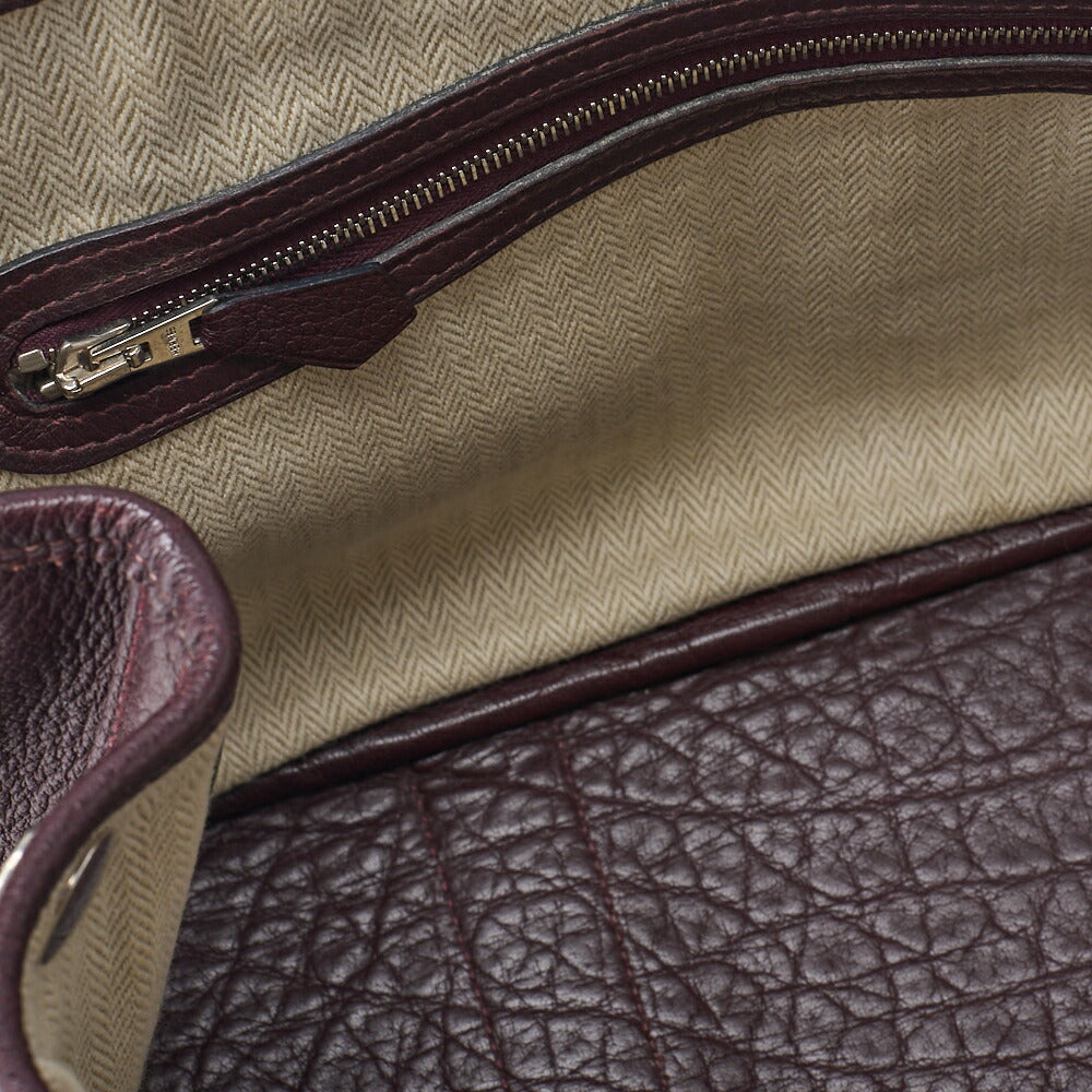 HERMES Garden Party TPM Tote Bag Negonda Prune Silver-Tone Hardware Pre-Owned - Vintage La Charme