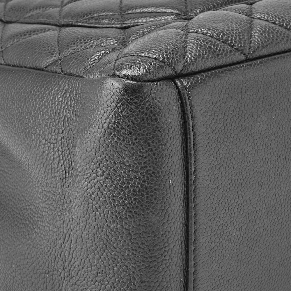 CHANEL Shoulder Tote Bag Matelasse GST Caviskin Black Silver-Tone Hardware Pre-Owned - Vintage La Charme