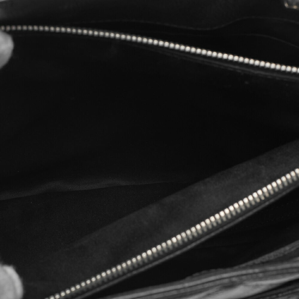 CHANEL Shoulder Tote Bag Matelasse GST Caviskin Black Silver-Tone Hardware Pre-Owned - Vintage La Charme