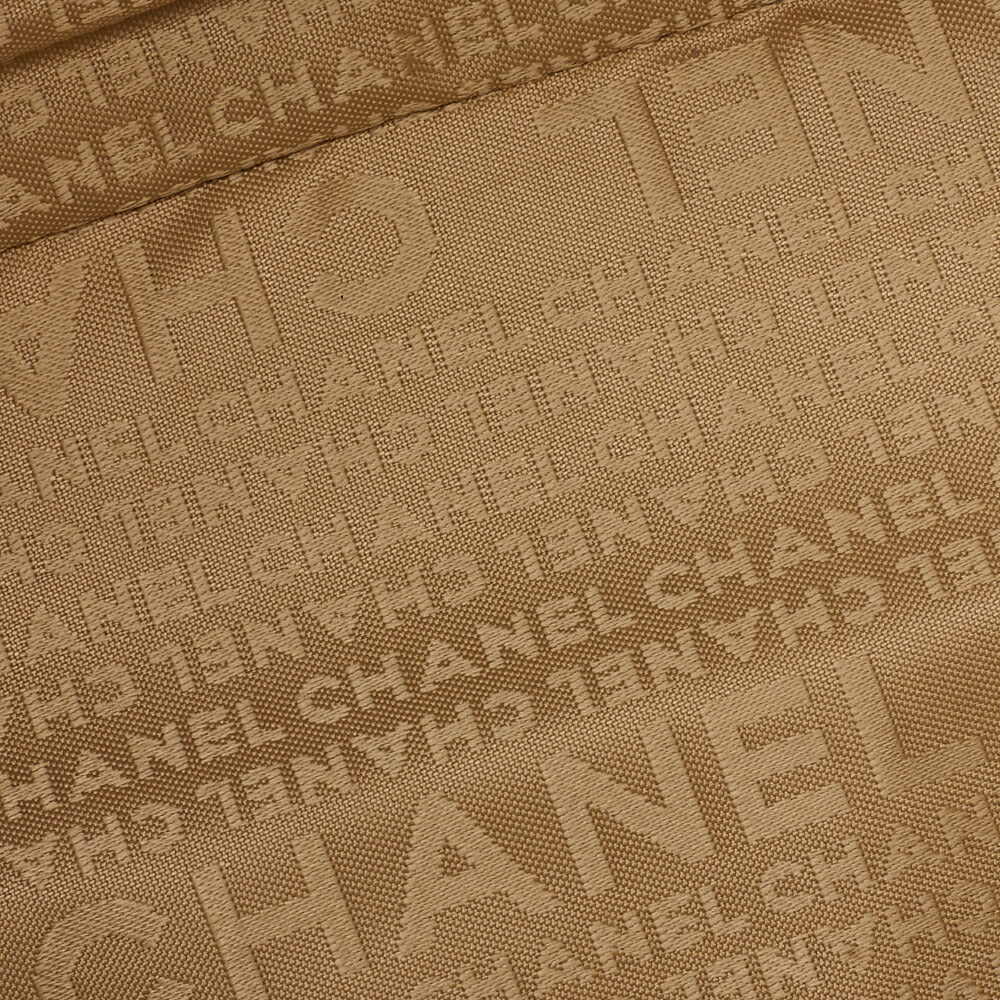 CHANEL Shoulder Tote Bag Choco Bar Logo Mark Caviar Skin Beige Silver-Tone Hardware Pre-Owned - Vintage La Charme