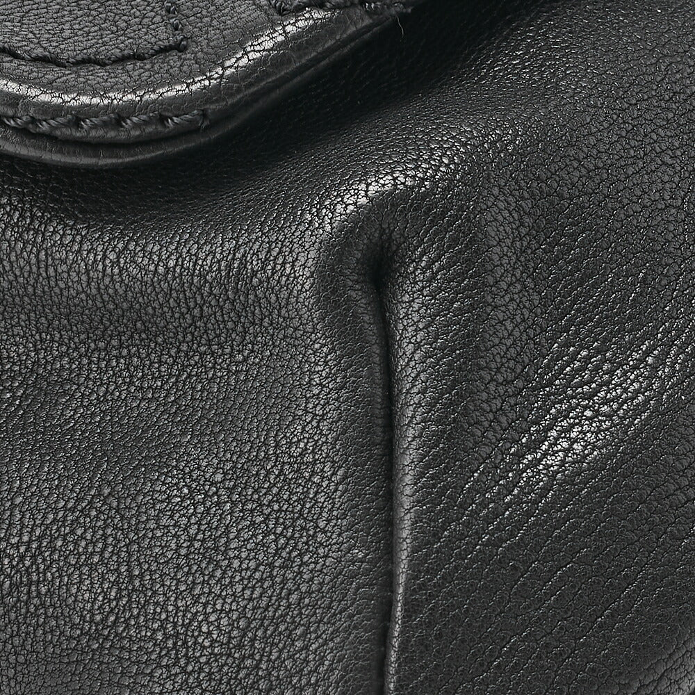 CHANEL Shoulder Bag, Chain Shoulder, Matelasse, Caviar Skin, Black, Silver-Tone Hardware, Pre-Owned - Vintage La Charme