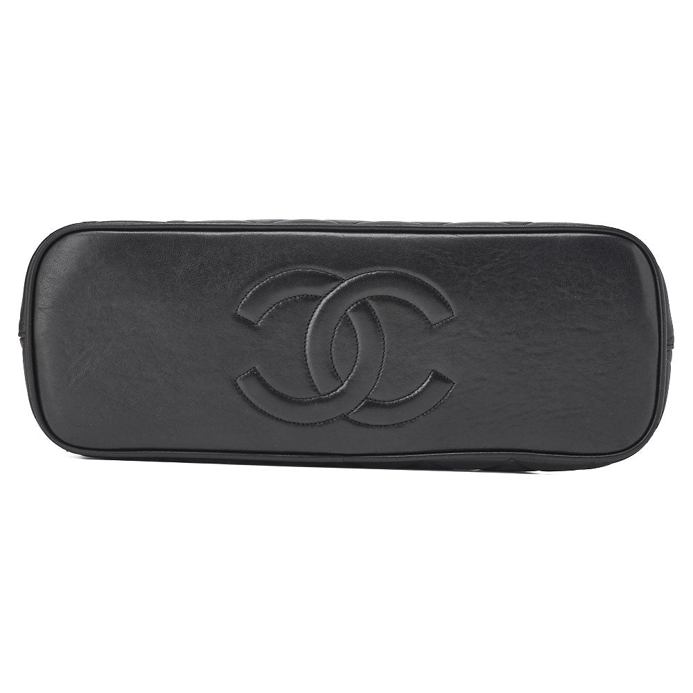CHANEL Shoulder Bag Matelasse Chain Shoulder Lambskin Black Gold-Tone Hardware Pre-Owned - Vintage La Charme