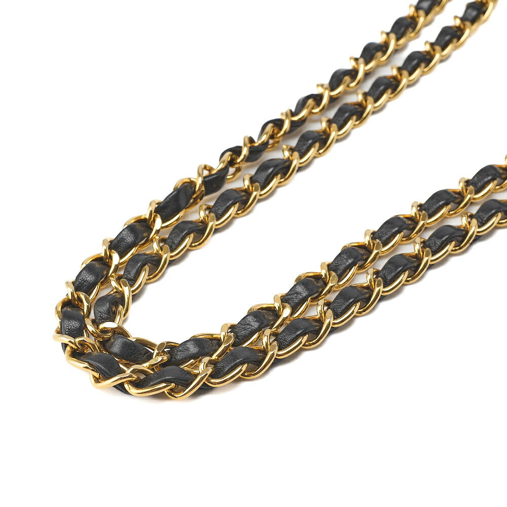 CHANEL Shoulder Bag Matelasse Chain Shoulder Lambskin Black Gold-Tone Hardware Pre-Owned - Vintage La Charme