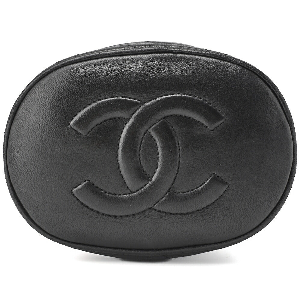 CHANEL Chain Shoulder Bag Mini Matelasse Lambskin Black Gold-Tone Hardware Pre-Owned - Vintage La Charme