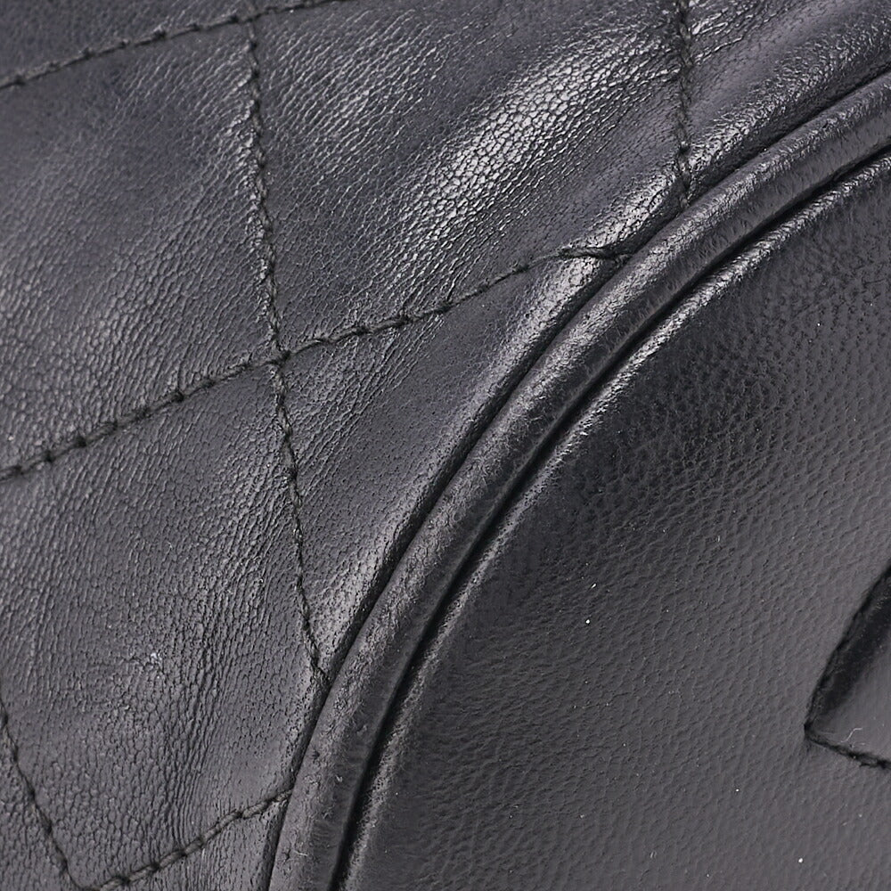 CHANEL Chain Shoulder Bag Mini Matelasse Lambskin Black Gold-Tone Hardware Pre-Owned - Vintage La Charme