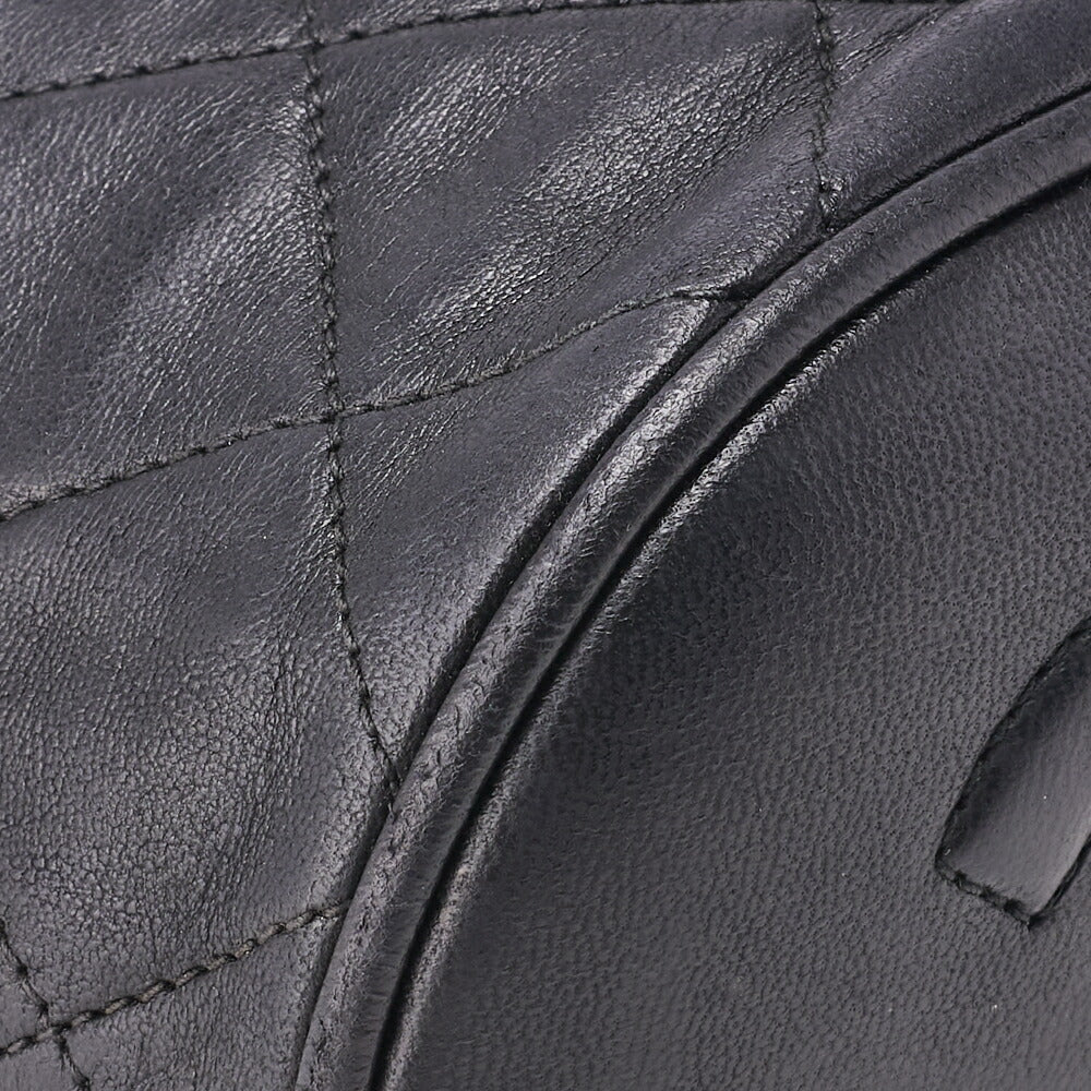 CHANEL Chain Shoulder Bag Mini Matelasse Lambskin Black Gold-Tone Hardware Pre-Owned - Vintage La Charme