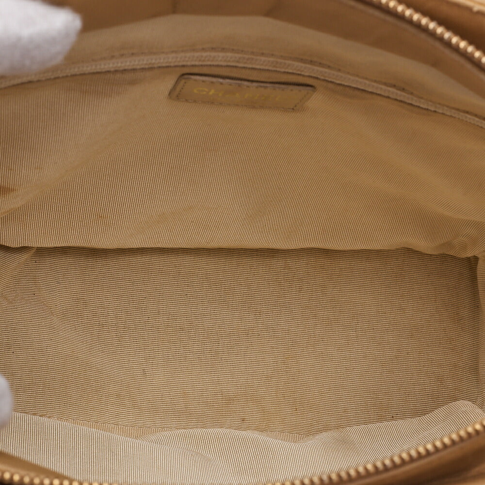CHANEL Shoulder Tote Bag Choco Bar Coco Mark Lambskin Beige Gold-Tone Hardware Pre-Owned - Vintage La Charme