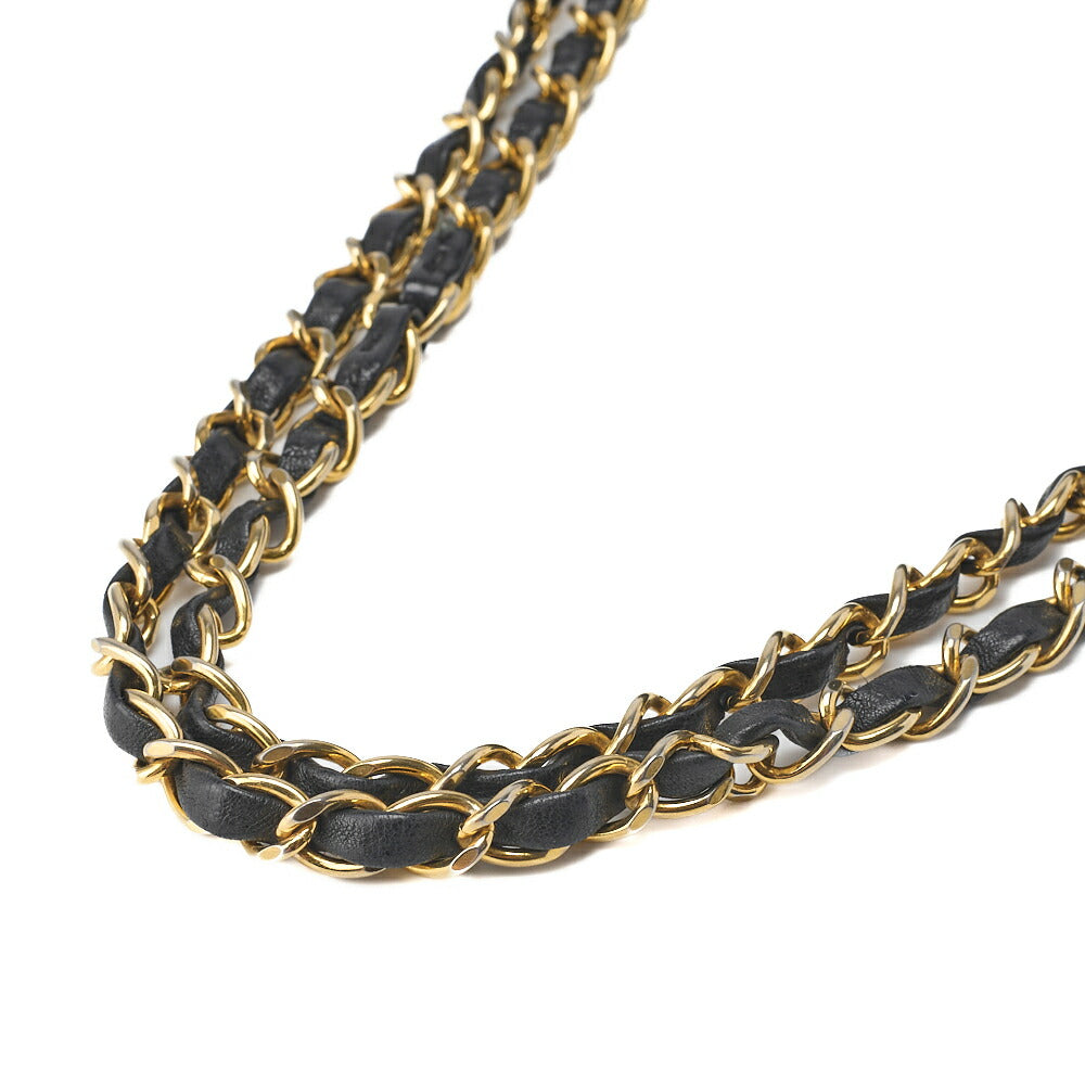 CHANEL Shoulder Bag, Chain Shoulder, Matelasse, Lambskin, Black, Gold-Tone Hardware, Pre-Owned - Vintage La Charme