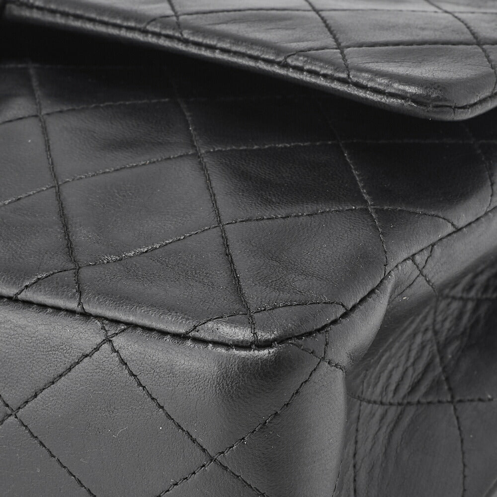CHANEL Shoulder Bag, Chain Shoulder, Matelasse, Lambskin, Black, Gold-Tone Hardware, Pre-Owned - Vintage La Charme