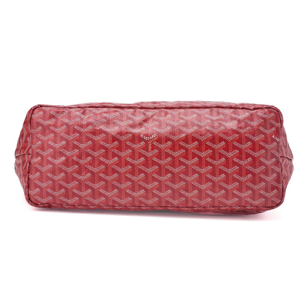 GOYARD Saint Louis PM Tote Bag Coated Canvas Red Silver-Tone Hardware Pre-Owned - Vintage La Charme