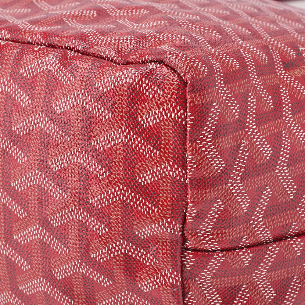 GOYARD Saint Louis PM Tote Bag Coated Canvas Red Silver-Tone Hardware Pre-Owned - Vintage La Charme