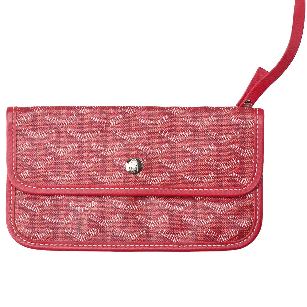 GOYARD Saint Louis PM Tote Bag Coated Canvas Red Silver-Tone Hardware Pre-Owned - Vintage La Charme