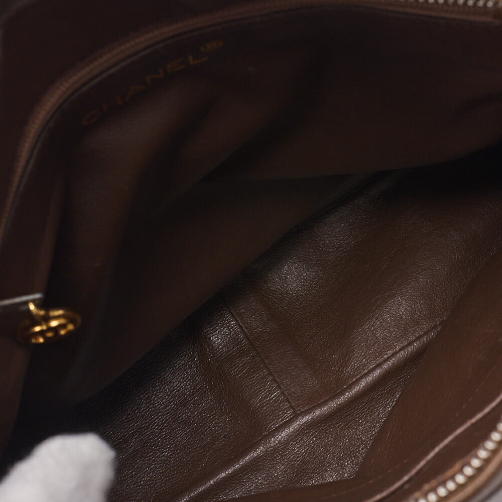 CHANEL Shoulder Bag, Chain Shoulder, Matelasse, Caviar Skin, Brown, Gold-Tone Hardware, Pre-Owned - Vintage La Charme