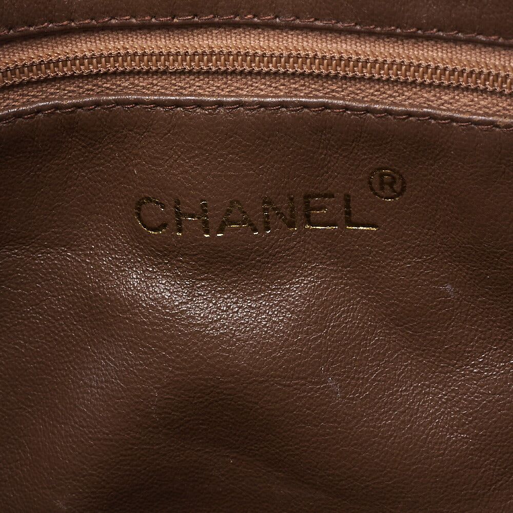 CHANEL Shoulder Bag, Chain Shoulder, Matelasse, Caviar Skin, Brown, Gold-Tone Hardware, Pre-Owned - Vintage La Charme