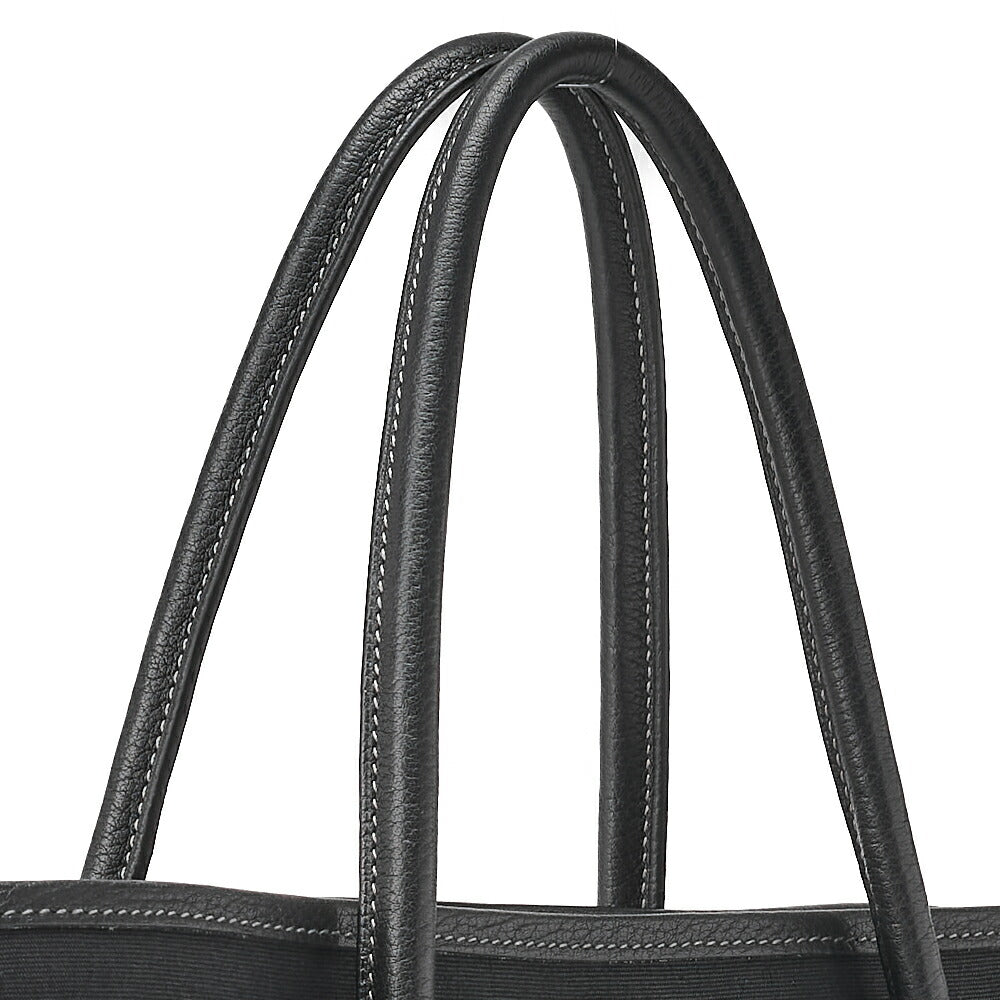 HERMES Garden Party PM Tote Bag Toile Offiche Black Silver-Tone Hardware Pre-Owned - Vintage La Charme