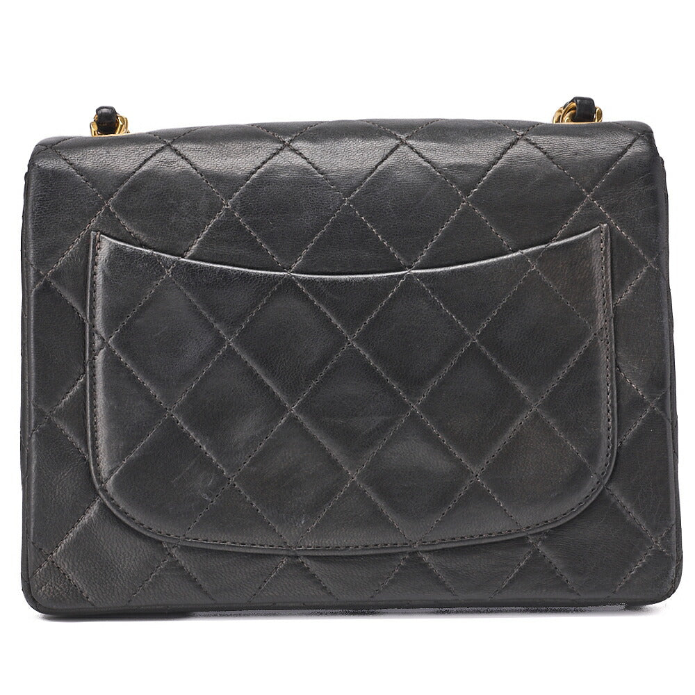 CHANEL Chain Shoulder Bag Matelasse Lambskin Black Gold-Tone Hardware Pre-Owned - Vintage La Charme