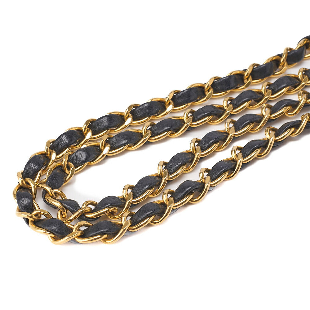 CHANEL Chain Shoulder Bag Matelasse Lambskin Black Gold-Tone Hardware Pre-Owned - Vintage La Charme