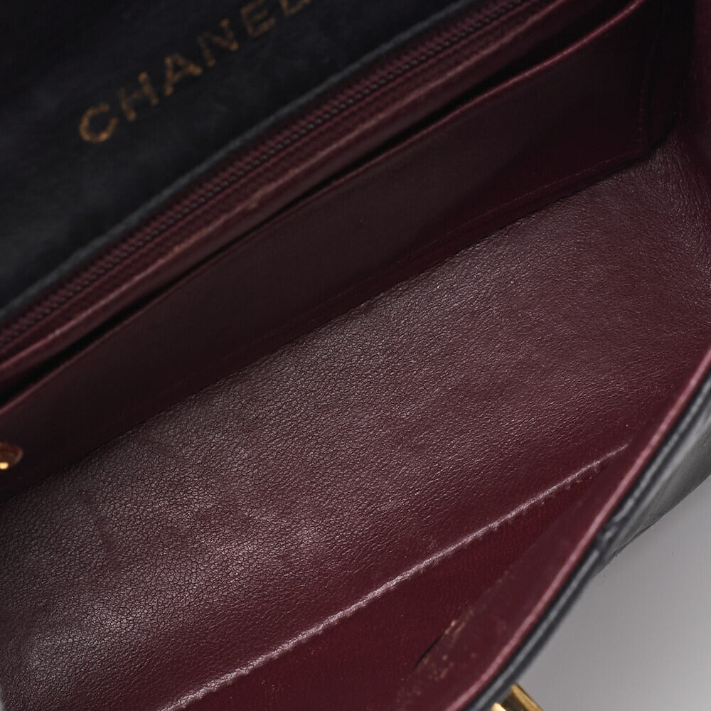 CHANEL Chain Shoulder Bag Matelasse Lambskin Black Gold-Tone Hardware Pre-Owned - Vintage La Charme