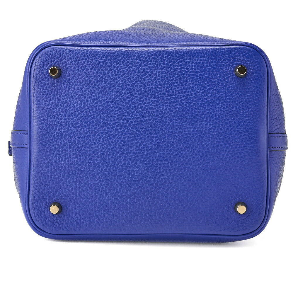HERMES Picotin Rock MM Handbag Tote Bag Clemence Blue Royal Gold-Tone Hardware Pre-Owned - Vintage La Charme