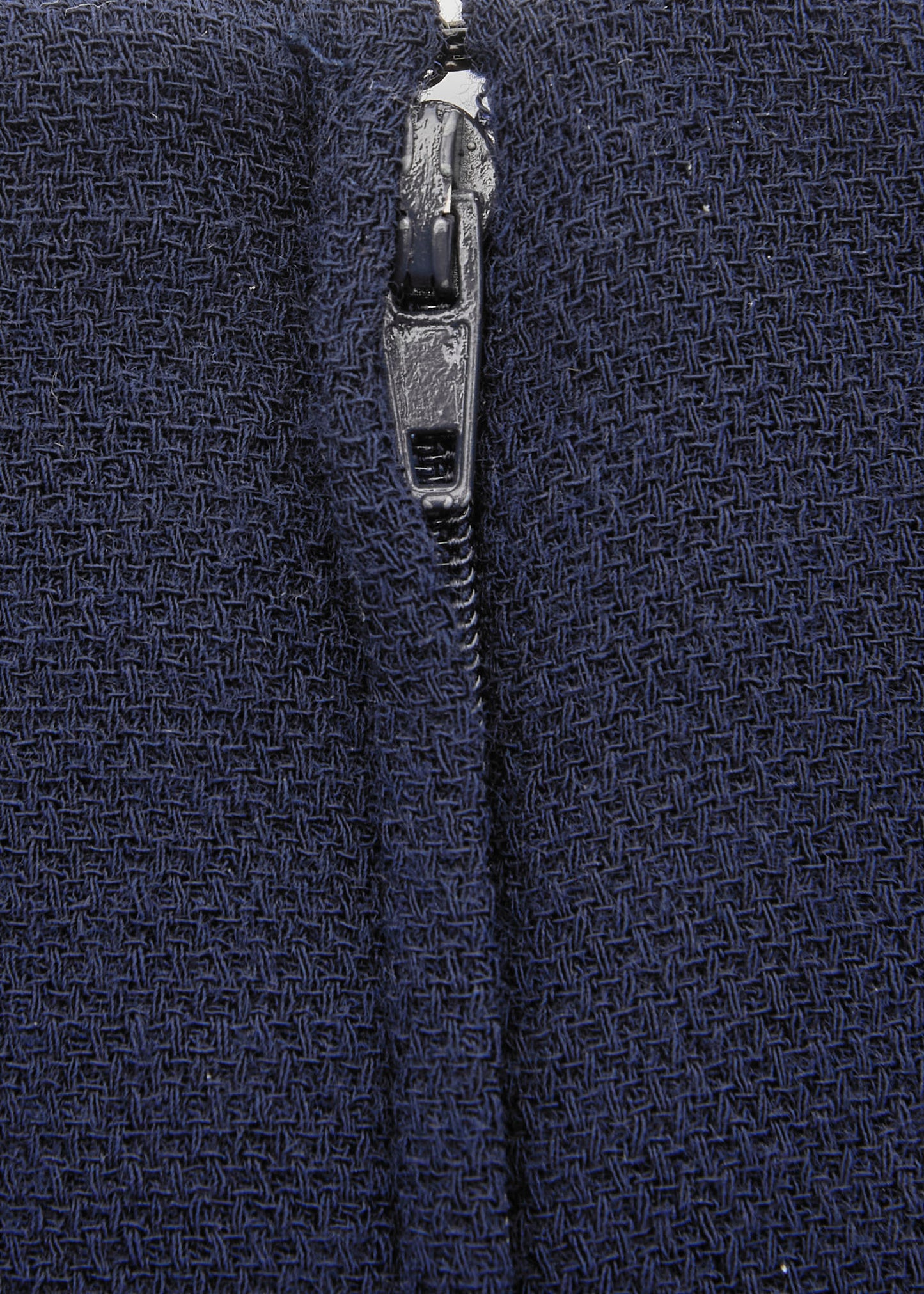 CHANEL Dress, Coco Button Pleated, Wool, Navy, Gold-Tone Hardware, Pre-Owned - Vintage La Charme