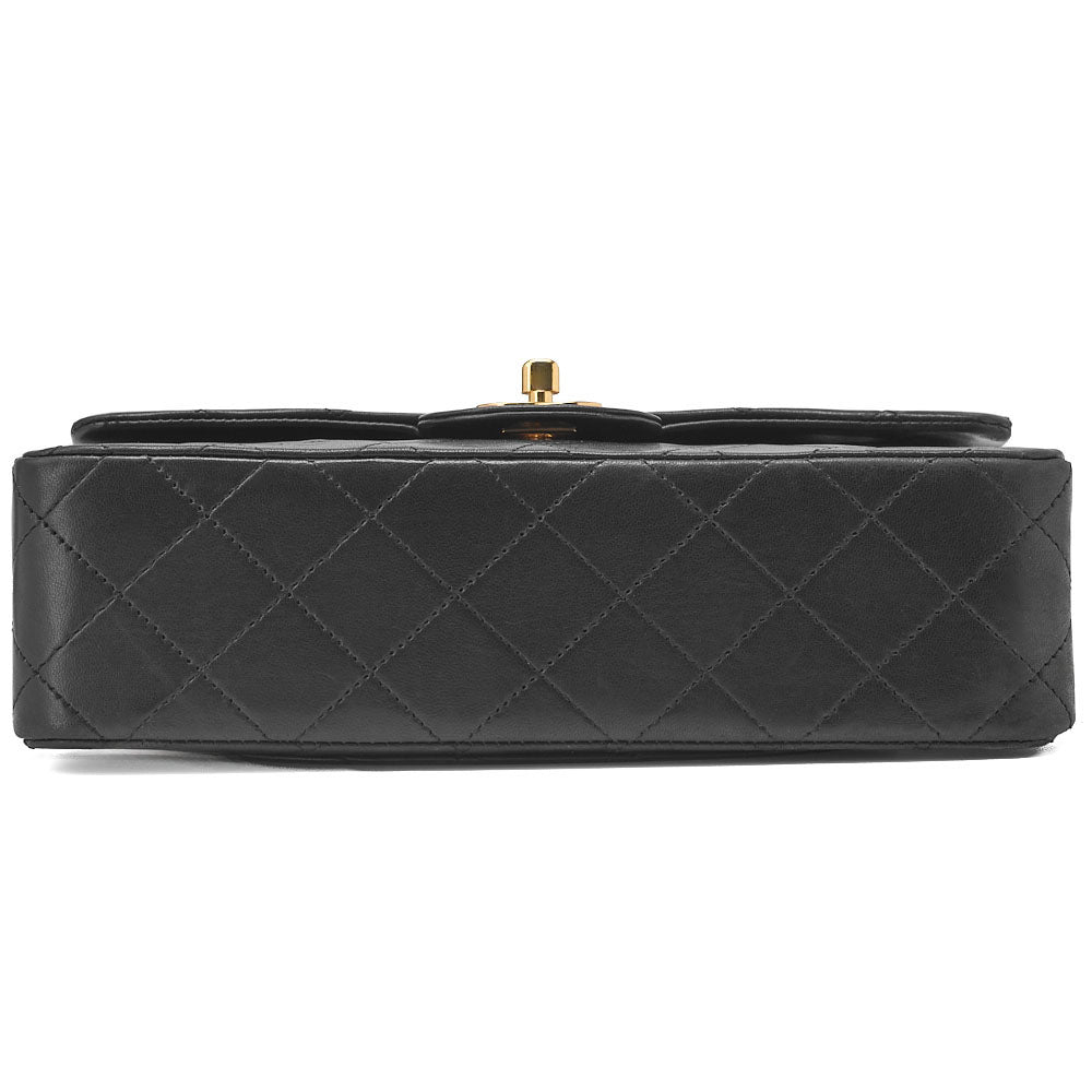 CHANEL Chain Shoulder Bag Matelasse Double Flap Lambskin Black Gold-Tone Hardware Pre-Owned - Vintage La Charme