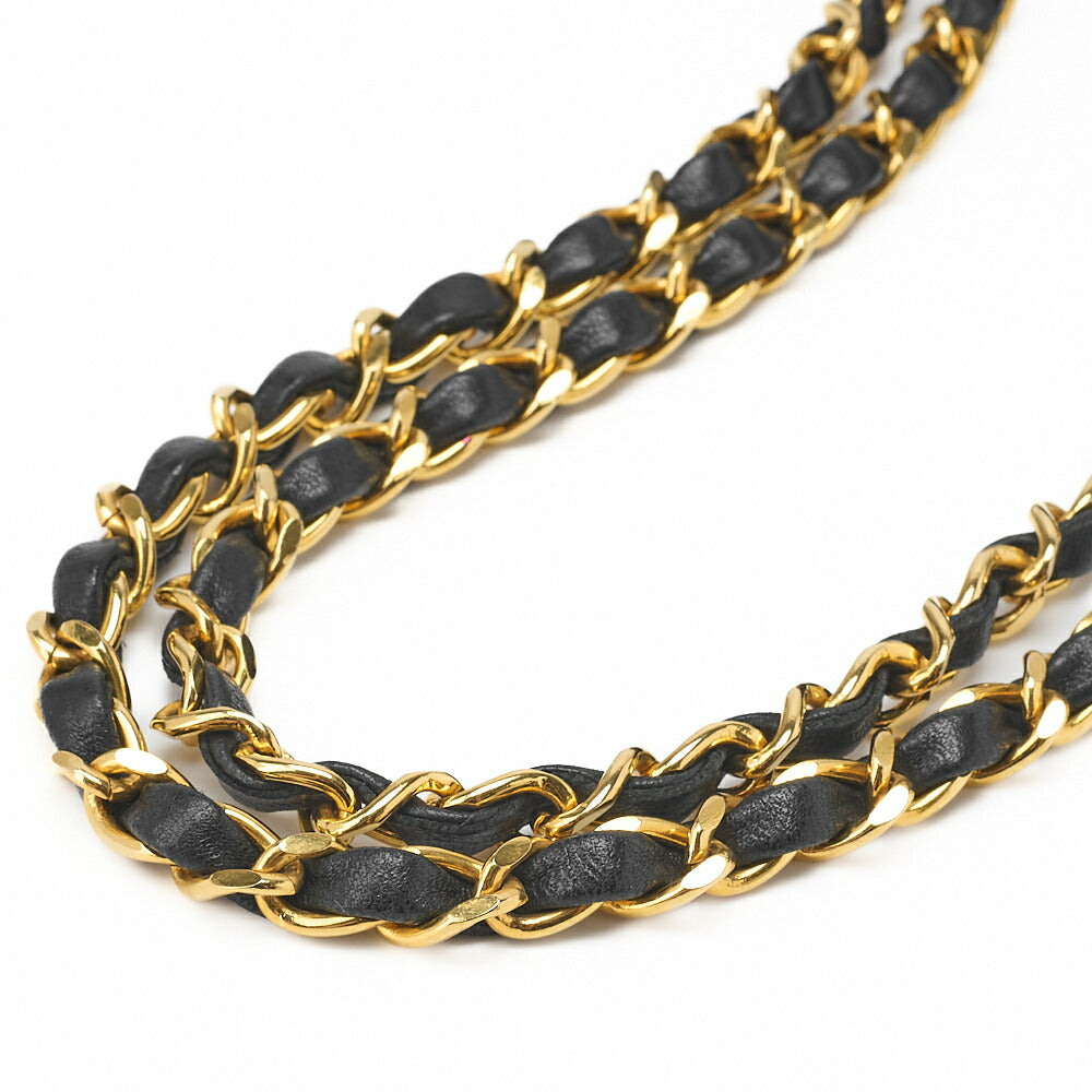 CHANEL Chain Shoulder Bag Matelasse Double Flap Lambskin Black Gold-Tone Hardware Pre-Owned - Vintage La Charme