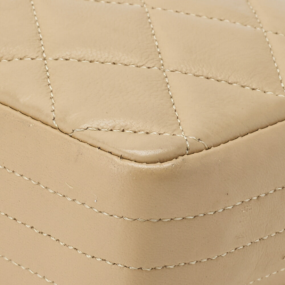 CHANEL Shoulder Bag, Matelasse, Coco Push Lock, Lambskin, Beige, Gold-Tone Hardware, Pre-Owned - Vintage La Charme
