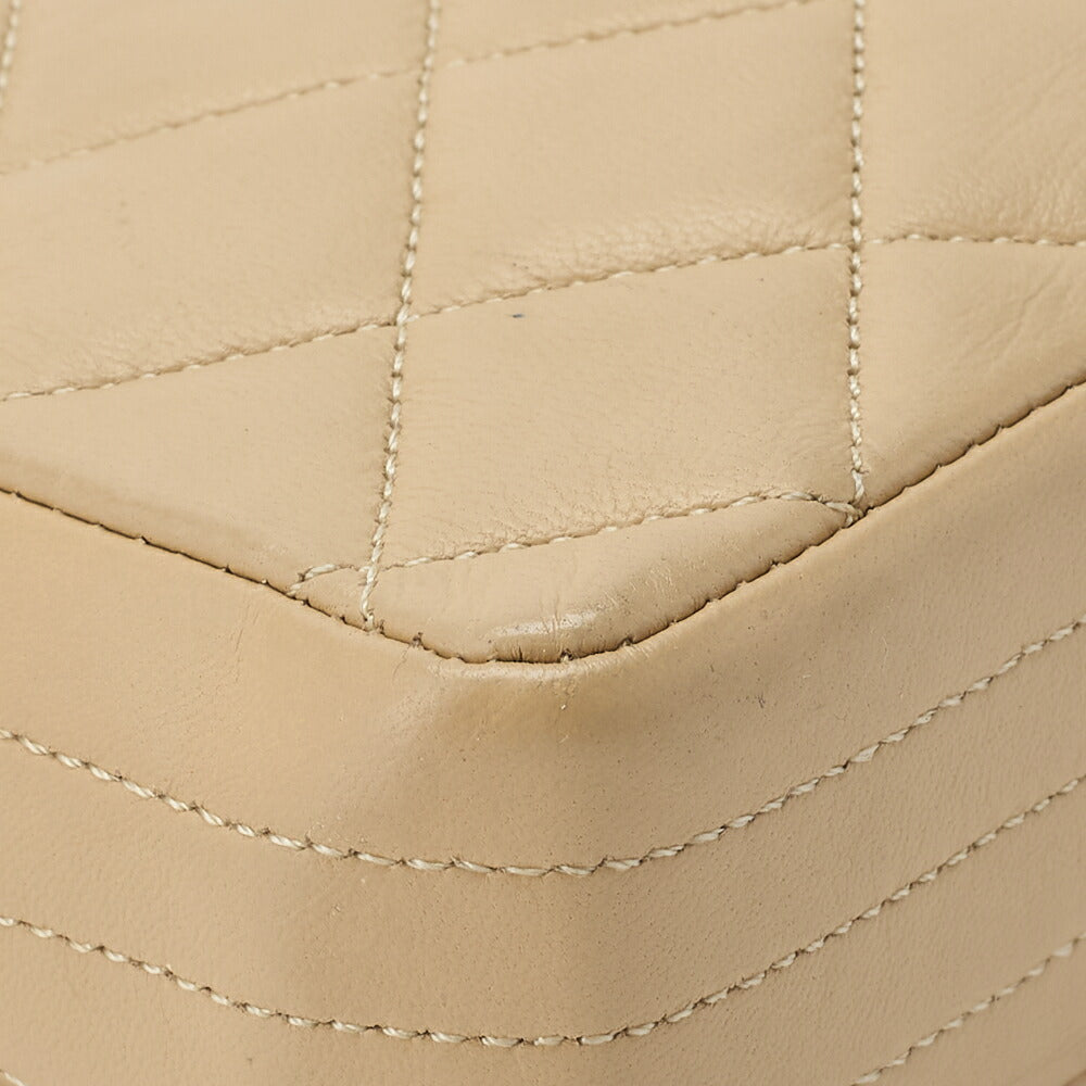 CHANEL Shoulder Bag, Matelasse, Coco Push Lock, Lambskin, Beige, Gold-Tone Hardware, Pre-Owned - Vintage La Charme