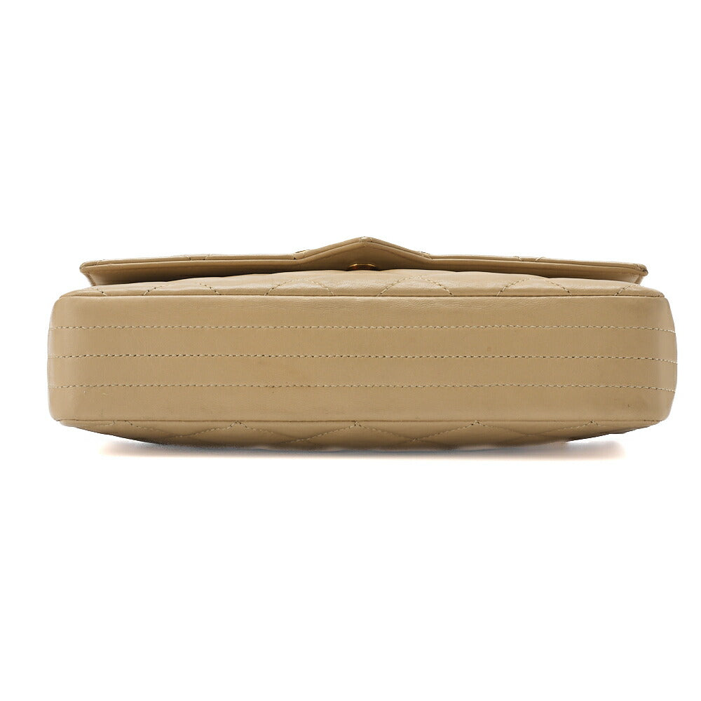 CHANEL Shoulder Bag, Matelasse, Coco Push Lock, Lambskin, Beige, Gold-Tone Hardware, Pre-Owned - Vintage La Charme