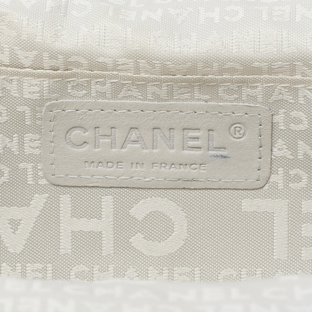 CHANEL Camellia Gamaguchi Handbag Shoulder Bag Lambskin White Silver-Tone Hardware Pre-Owned - Vintage La Charme
