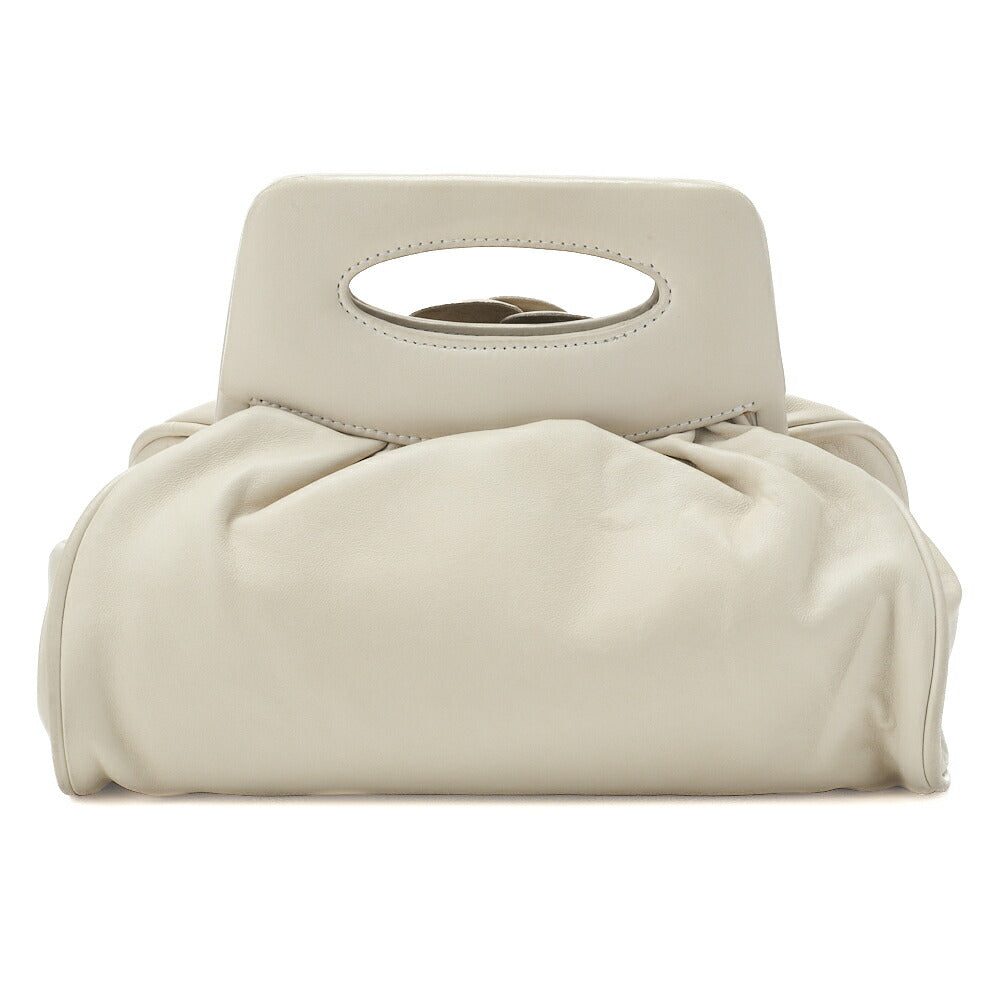 CHANEL Camellia Gamaguchi Handbag Shoulder Bag Lambskin White Silver-Tone Hardware Pre-Owned - Vintage La Charme