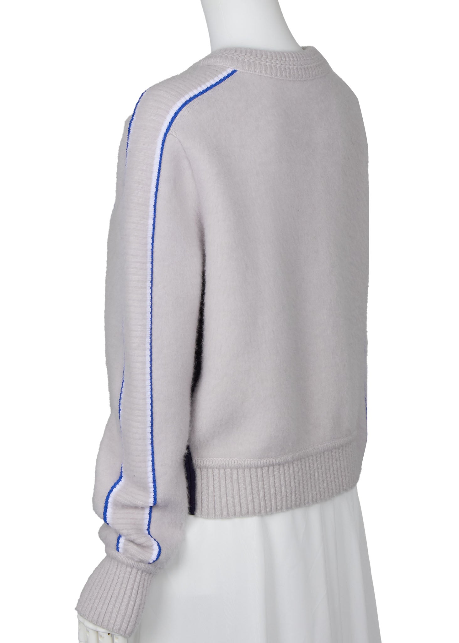 CHANEL Cardigan, Coco Button, Knit, Cashmere Blend, Grey, Silver-Tone Hardware, Pre-Owned - Vintage La Charme