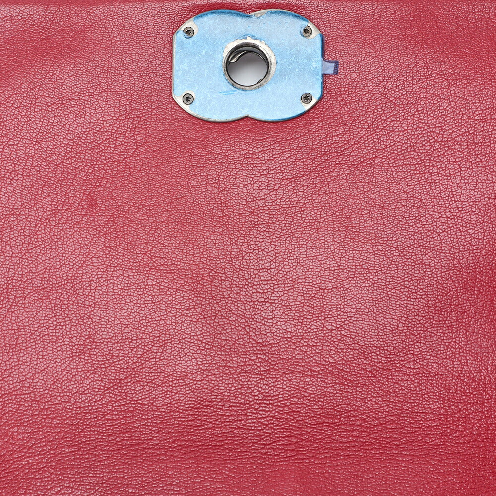CHANEL Shoulder Bag Matelasse Full Flap Chain Shoulder Caviar Skin Red Silver-Tone Hardware Pre-Owned - Vintage La Charme