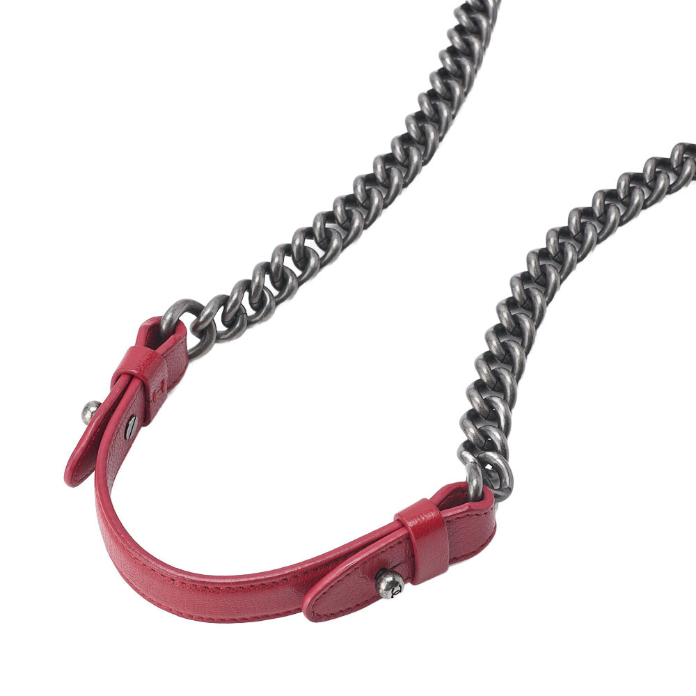 CHANEL Shoulder Bag Matelasse Full Flap Chain Shoulder Caviar Skin Red Silver-Tone Hardware Pre-Owned - Vintage La Charme