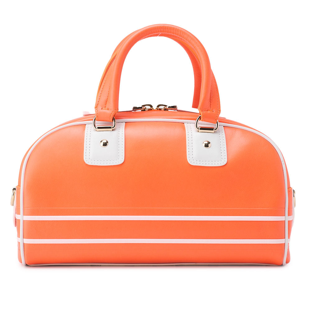 Dior Mini Boston Bag, 2WAY, Leather, Rubber, Orange, Gold-Tone Hardware, Pre-Owned - Vintage La Charme