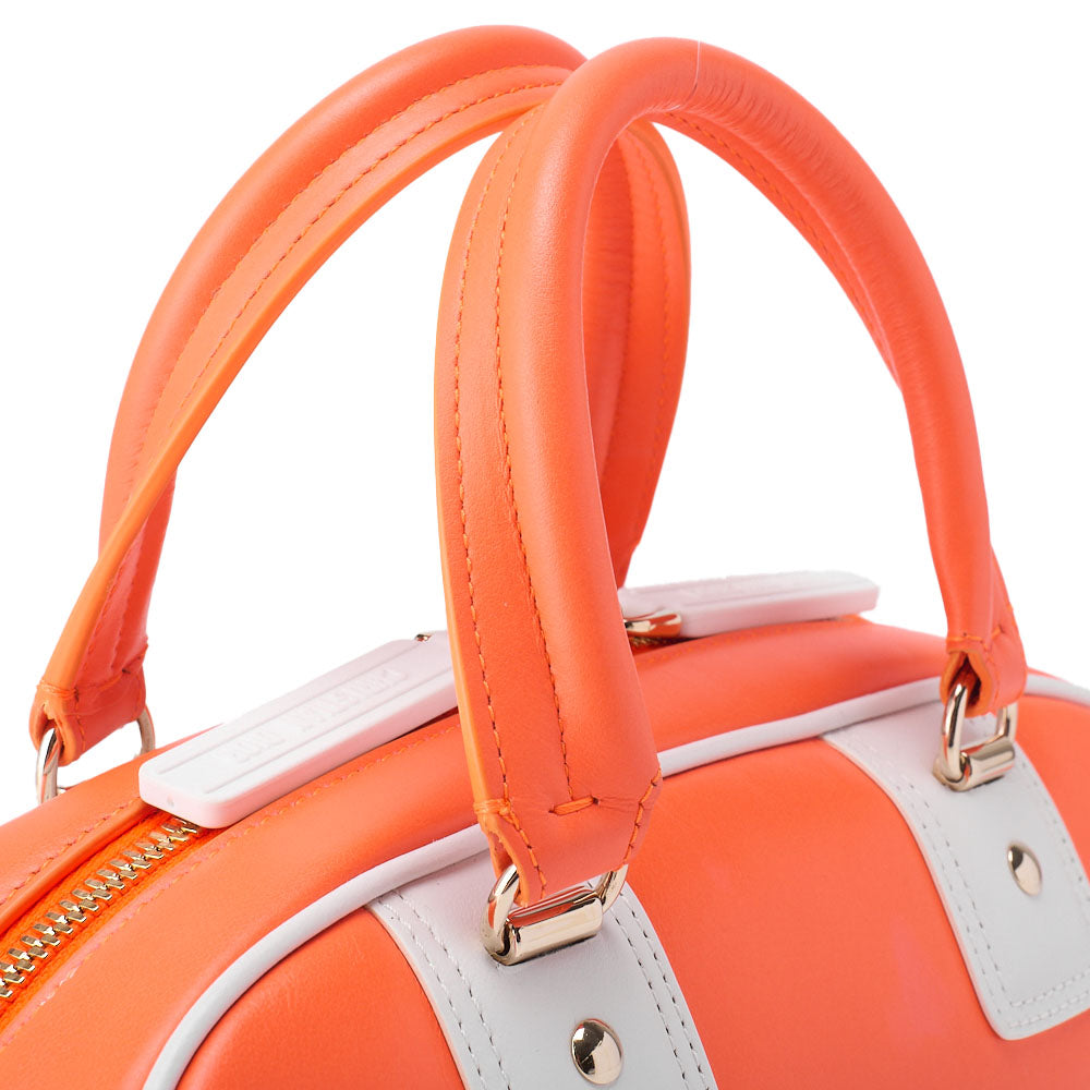 Dior Mini Boston Bag, 2WAY, Leather, Rubber, Orange, Gold-Tone Hardware, Pre-Owned - Vintage La Charme