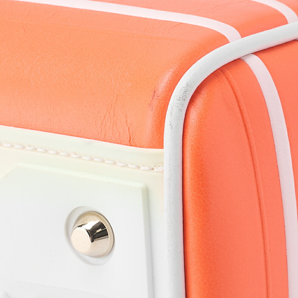 Dior Mini Boston Bag, 2WAY, Leather, Rubber, Orange, Gold-Tone Hardware, Pre-Owned - Vintage La Charme