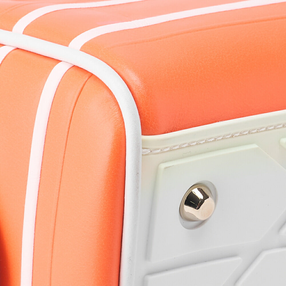 Dior Mini Boston Bag, 2WAY, Leather, Rubber, Orange, Gold-Tone Hardware, Pre-Owned - Vintage La Charme