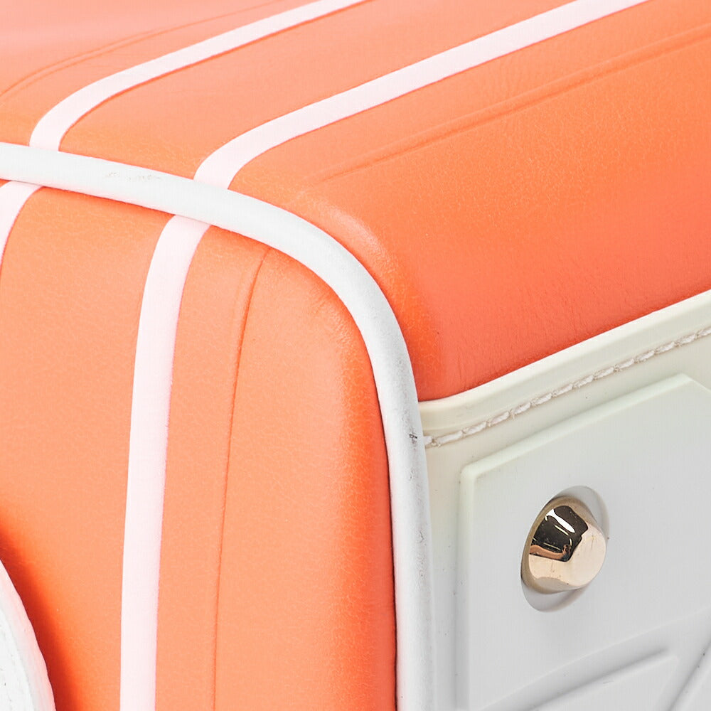 Dior Mini Boston Bag, 2WAY, Leather, Rubber, Orange, Gold-Tone Hardware, Pre-Owned - Vintage La Charme