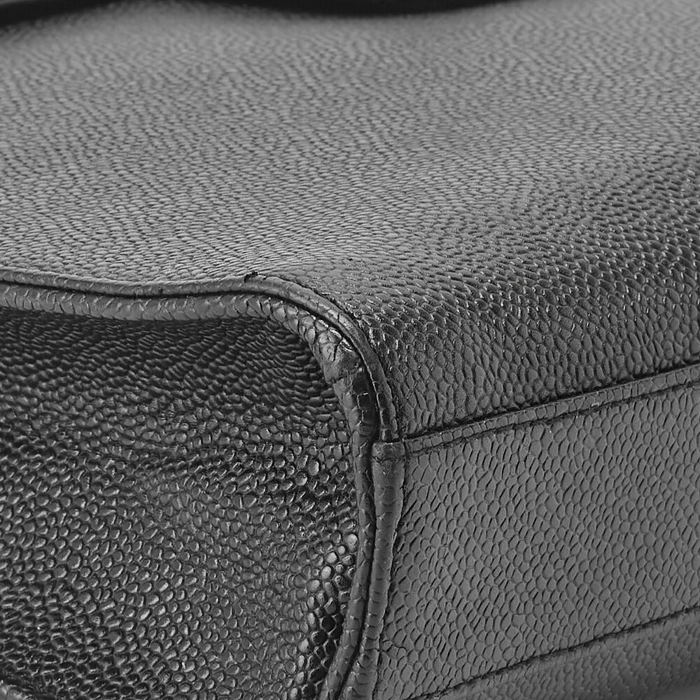 CHANEL Business Bag, Decacoco Turn Lock, Caviar Leather, Black, Gold-Tone Hardware, Pre-Owned - Vintage La Charme