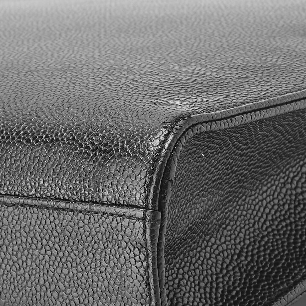 CHANEL Business Bag, Decacoco Turn Lock, Caviar Leather, Black, Gold-Tone Hardware, Pre-Owned - Vintage La Charme