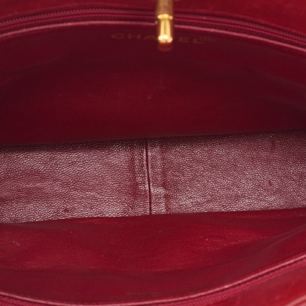 CHANEL Shoulder Bag Matelasse Deca Coco Turn Lock Lambskin Red Gold-Tone Hardware Pre-Owned - Vintage La Charme
