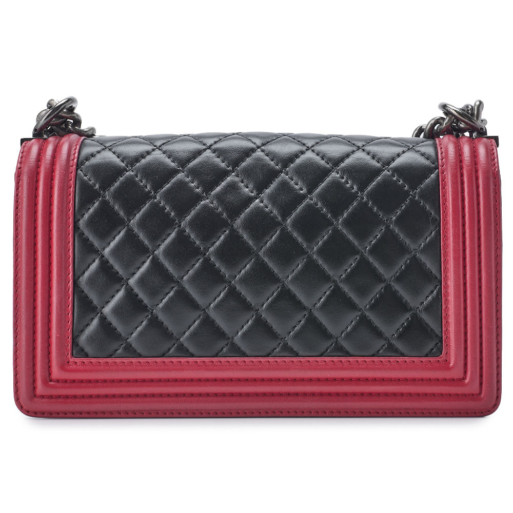 CHANEL Boy Chanel Matelasse Chain Shoulder Lambskin Black Gold-Tone Hardware Pre-Owned - Vintage La Charme