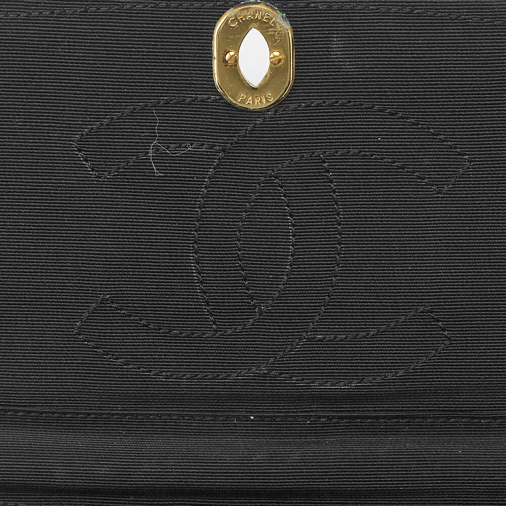 CHANEL Shoulder Bag, Matelasse, Chain Shoulder, Satin, Black, Gold-Tone Hardware, Pre-Owned - Vintage La Charme