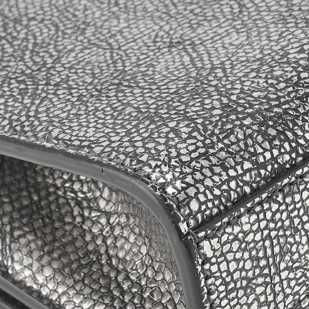Saint Laurent Shoulder Bag, Magnet Lock, Chain Shoulder, Leather, Silver, Silver-Tone Hardware, Pre-Owned - Vintage La Charme