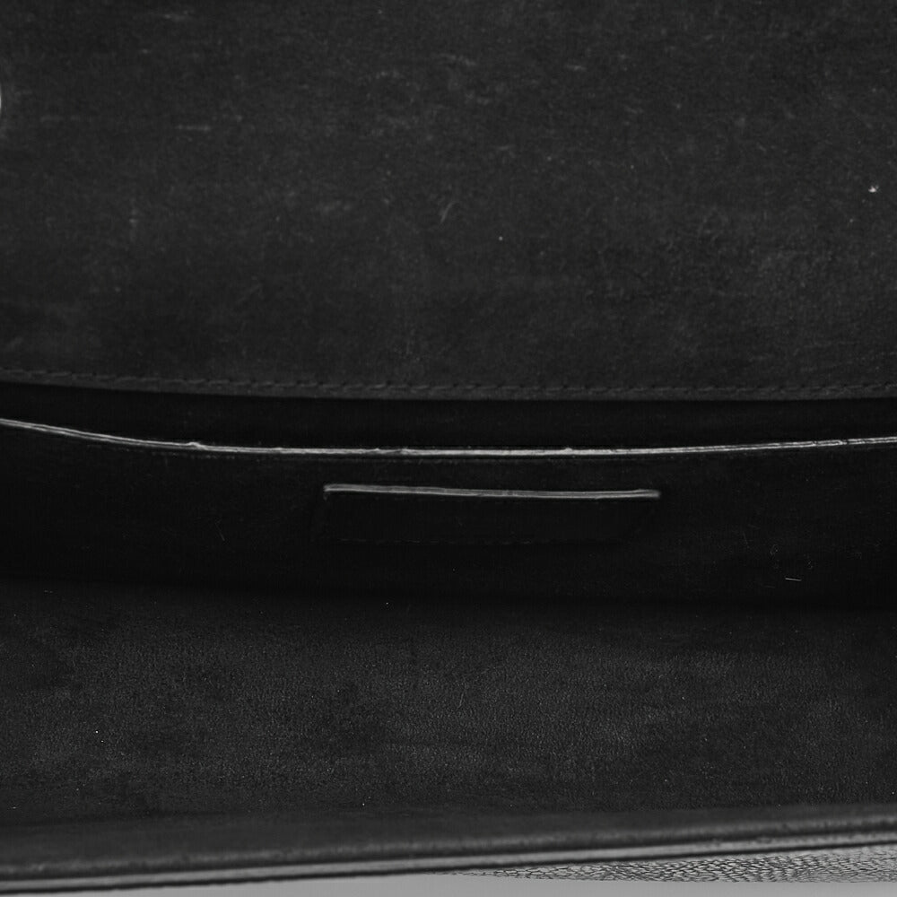 Saint Laurent Shoulder Bag, Magnet Lock, Chain Shoulder, Leather, Silver, Silver-Tone Hardware, Pre-Owned - Vintage La Charme