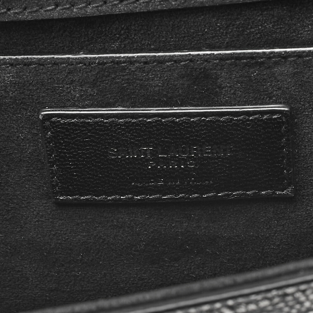 Saint Laurent Shoulder Bag, Magnet Lock, Chain Shoulder, Leather, Silver, Silver-Tone Hardware, Pre-Owned - Vintage La Charme